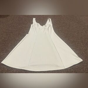 EUC Zara L Cream Sleeveless Casual Flare Dress Bra top